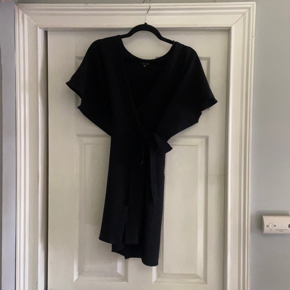 TopShop Black wrap dress mini